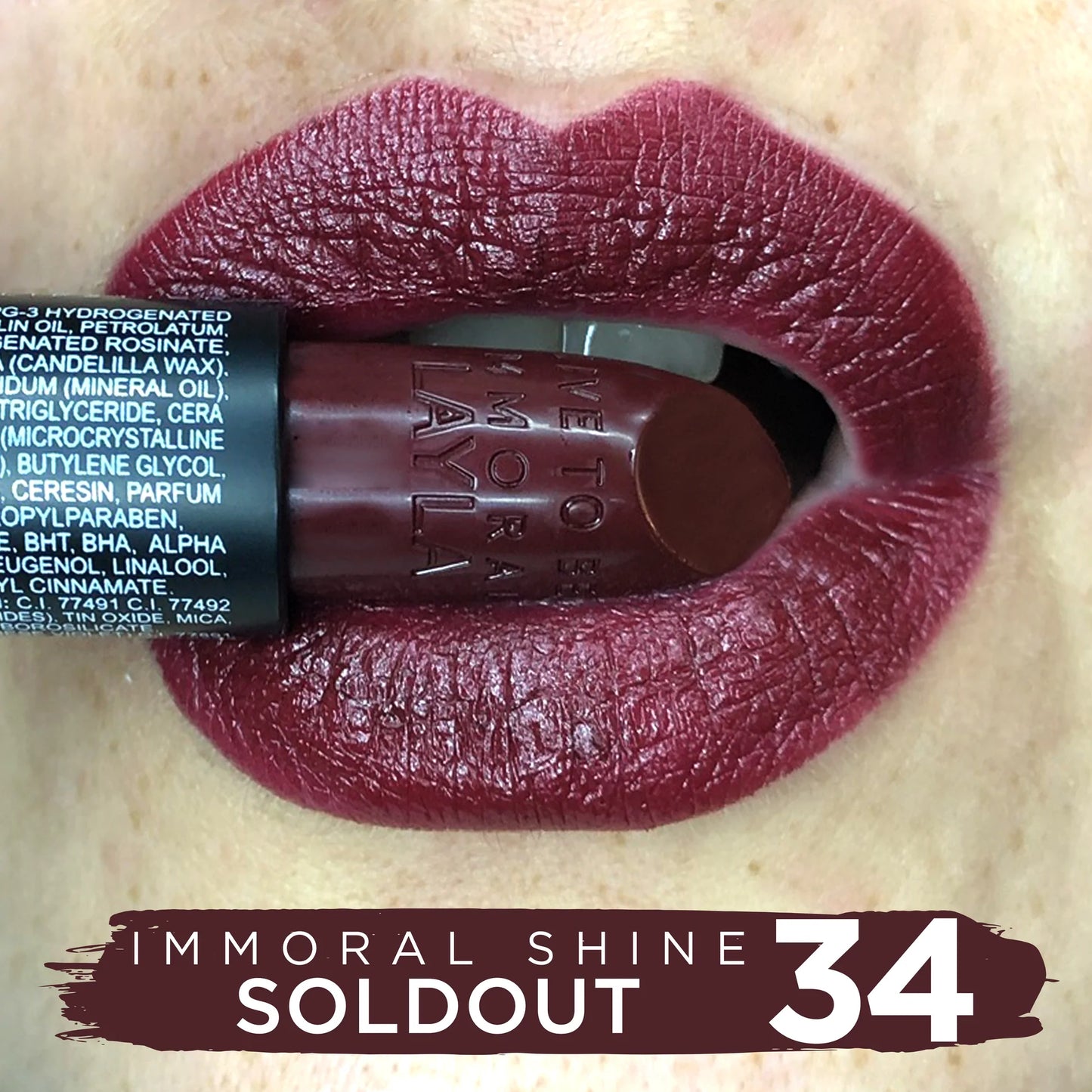 Layla Cosmetics - Immoral Shine Lipstick