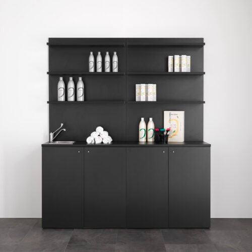 Mobile di servizio laminato nero Xanitalia